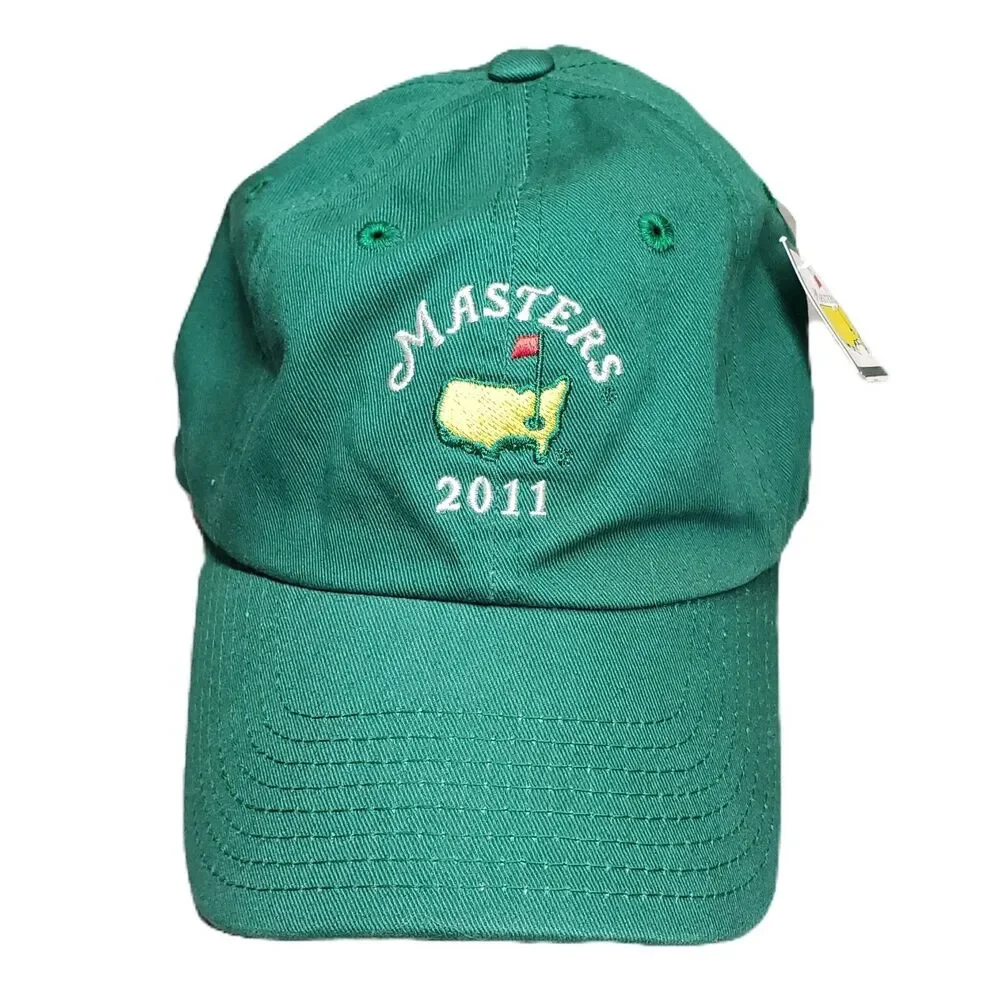 New! The Masters Golf Tournament 2011 Hat Green Augusta National American Needle - Picture 1 of 3